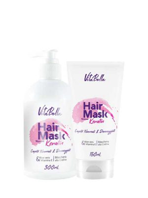 خرید ماسک مو ویتابلا حاوی ویتامین E و آلوورا،برای موهای آسیب دیده،افزایش درخشندگی،نرمی و حالت پذیری مو